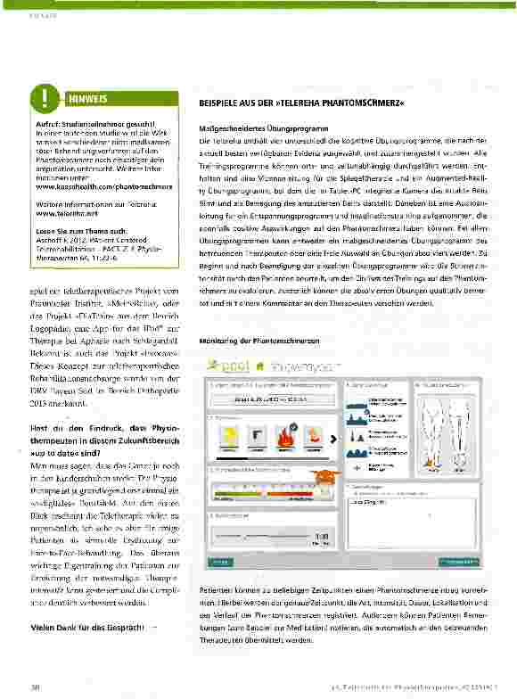 Vorschauseite 2: Telereha Phantomschmerz