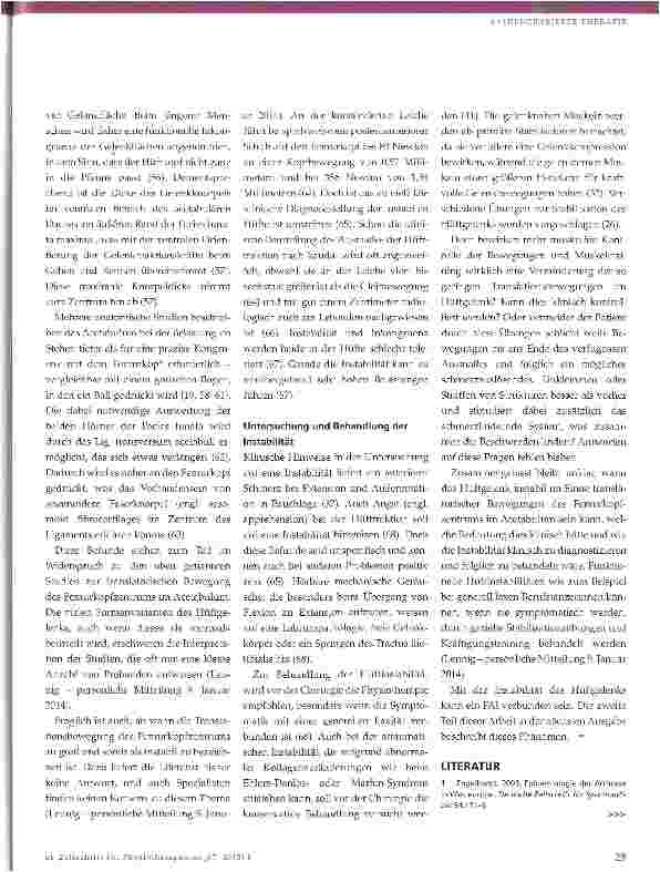 Vorschauseite 6: Risikofaktoren für Koxarthrose und ihre physiotherapeutische Behandlung Teil 1 - Instabilität des Hüftgelenks