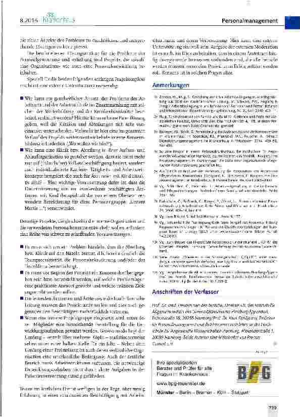 Vorschauseite 5: Ärztliche Arbeitsplätze im Krankenhaus - Perspektiven für eine Erhöhung der Attraktivität