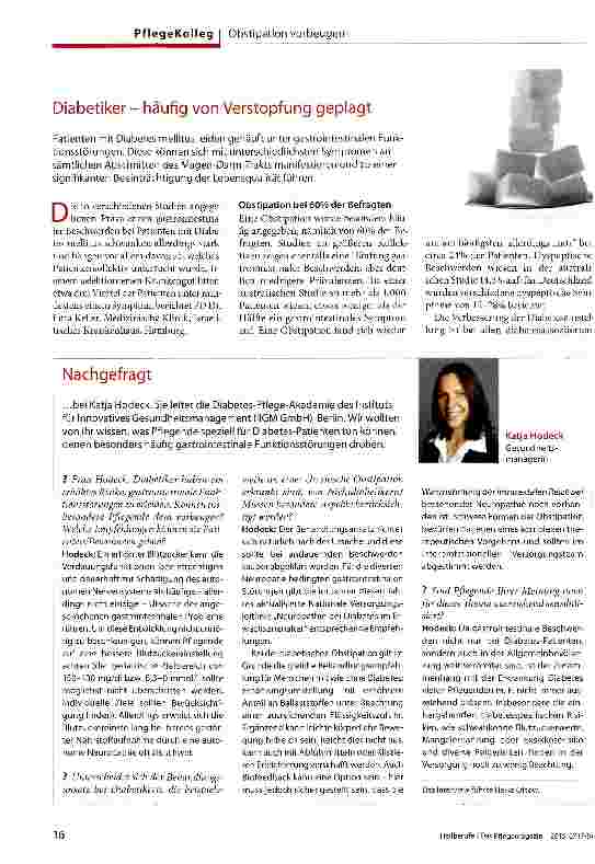 Vorschauseite 1: Diabetiker - häufig von Verstopfung geplagt