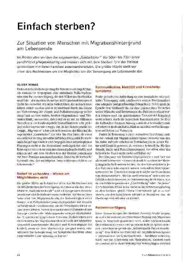 Vorschauseite 1: Einfach sterben?