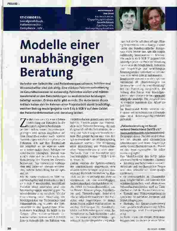 Vorschauseite 1: Modelle einer unabhängigen Berautung