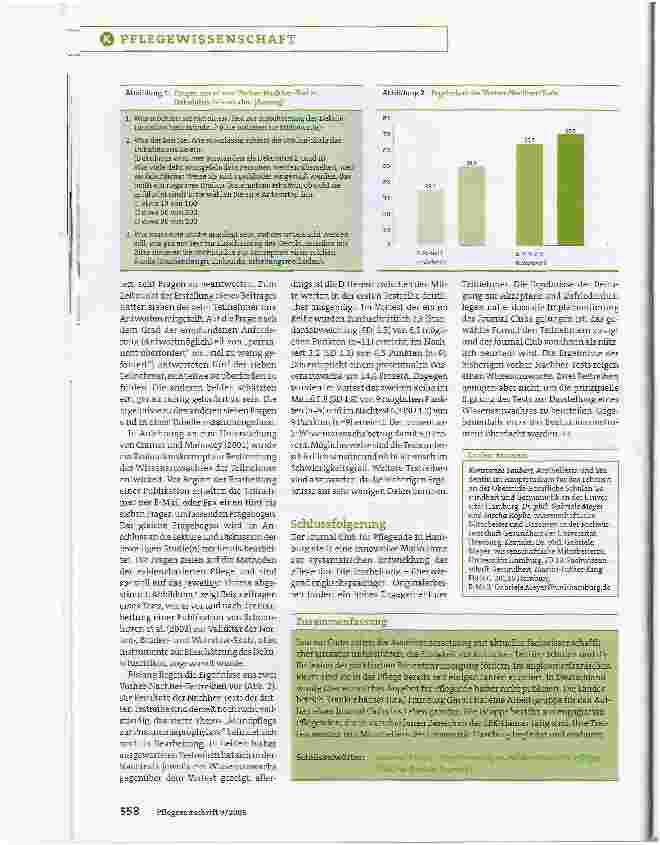 Vorschauseite 3: Journal Club für Pflegende: Anschluss an die Wissenschaft finden