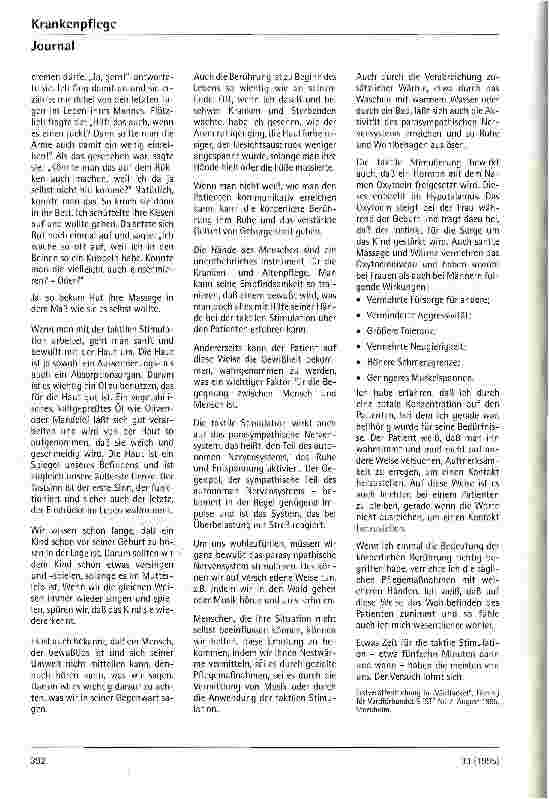 Vorschauseite 3: Körperliche Berührung ist für alle Menschen wichtig