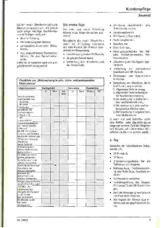 Vorschauseite 3: Die Einarbeitung neuer Mitarbeiter im Operationsbereich