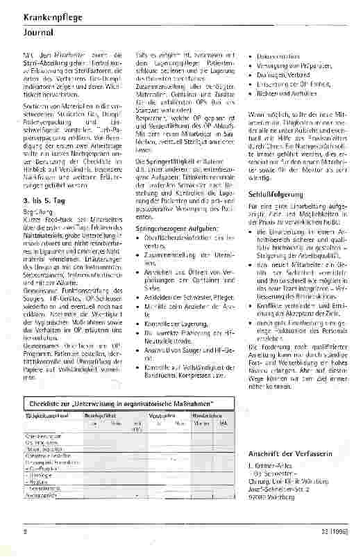 Vorschauseite 4: Die Einarbeitung neuer Mitarbeiter im Operationsbereich