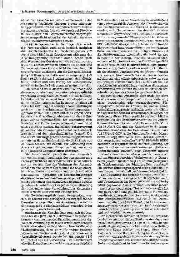 Vorschauseite 4: Übernahmepflicht bei staatlicher Bedarfsausbildung ?