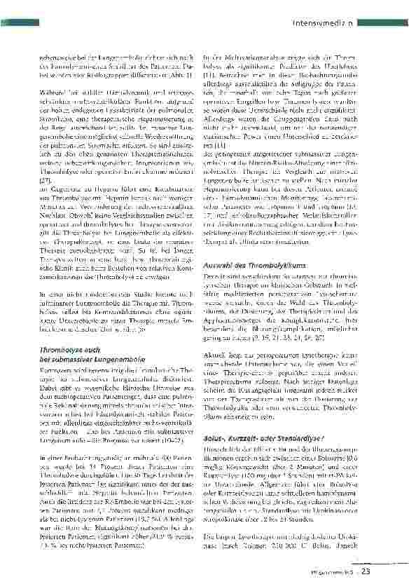 Vorschauseite 4: Massive LungenembolieFrühe Lyse rettet Leben