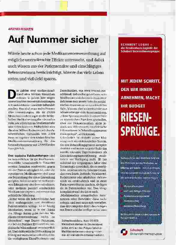 Vorschauseite 1: Auf Nummer sicher