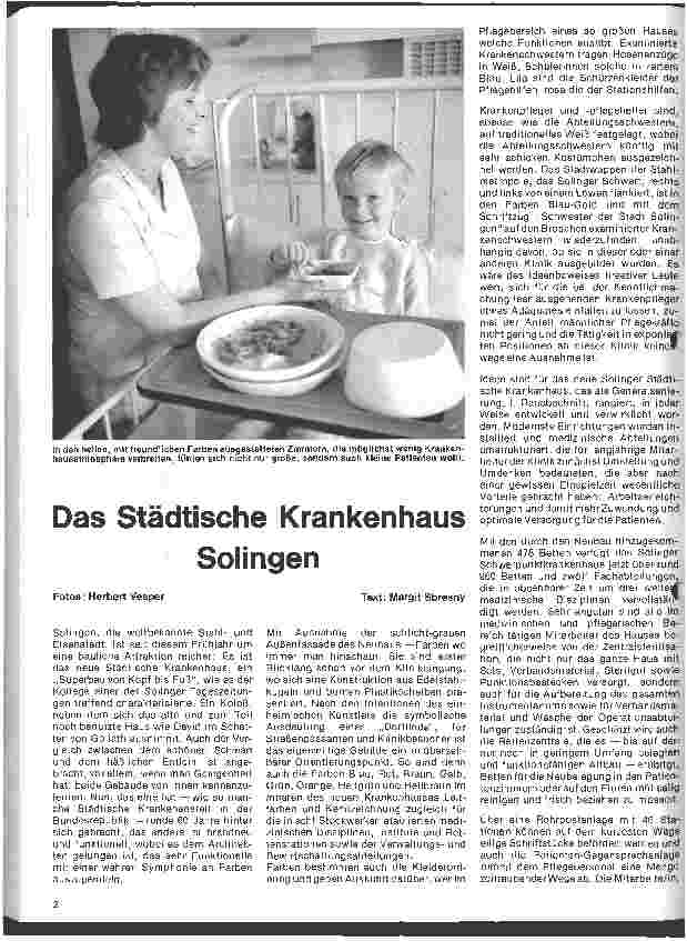 Vorschauseite 1: Das Städtische Krankenhaus Solingen
