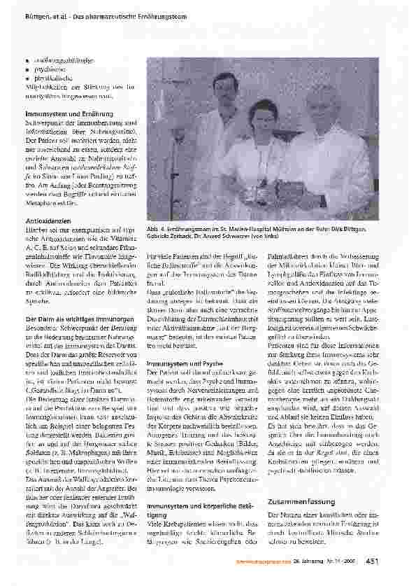 Vorschauseite 5: Das pharmazeutische ErnährungsteamErnährungsberatung und -therapie als Dienstleistung im St. Marien-Hospital Mülheim an der Ruhr