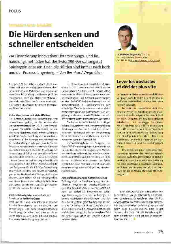 Vorschauseite 1: Die Hürden senken und schneller entscheiden