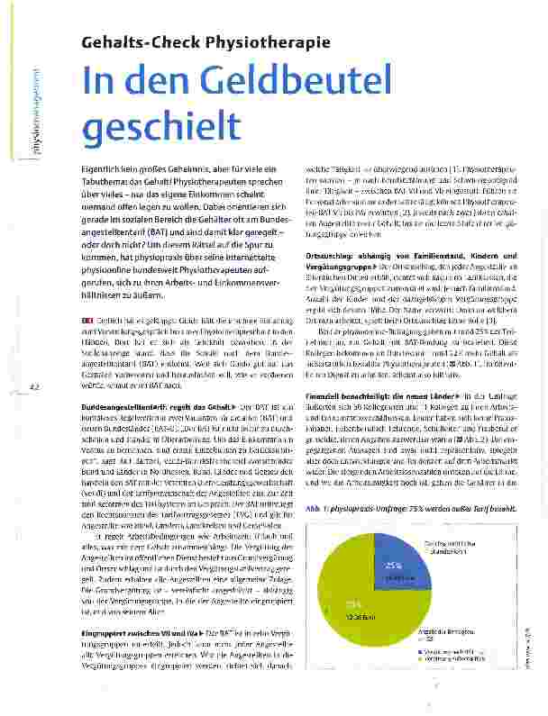 Vorschauseite 1: Gehalts-Check Physiotherapie In den Geldbeutel geschielt