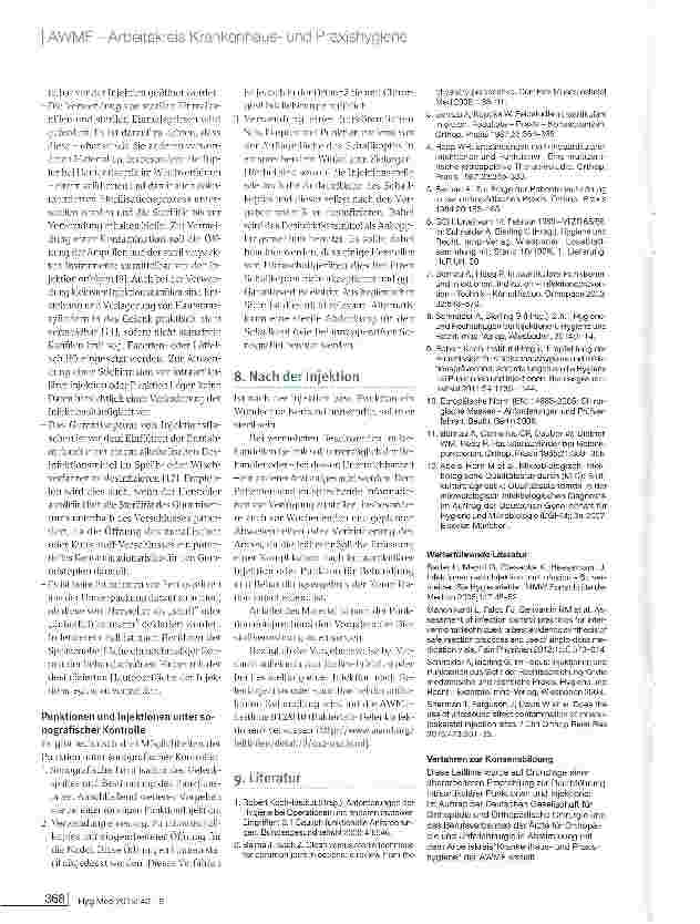 Vorschauseite 3: Hygienemaßnahmen bei intraartikulären Punktionen und Injektionen
