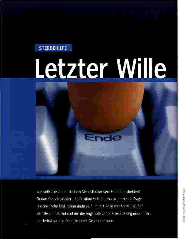 Vorschauseite 1: Letzter Wille