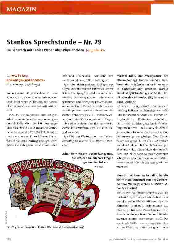 Vorschauseite 1: Stankos Sprechstunde - Nr. 29