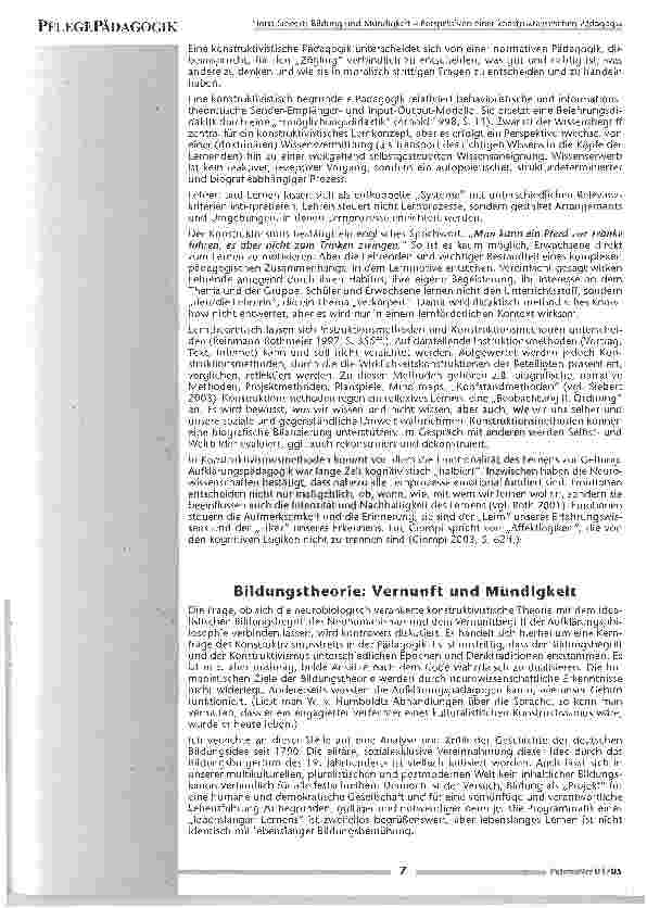 Vorschauseite 3: Bildung und Mündigkeit - Perspektiven einer konstruktivistischen Pädagogik