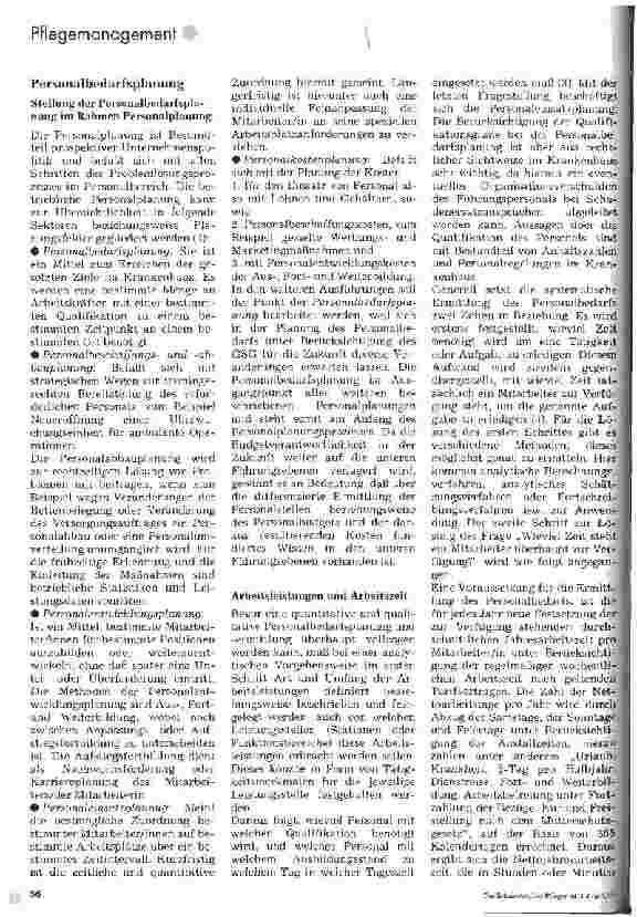 Vorschauseite 2: Personalbedarfsplanung