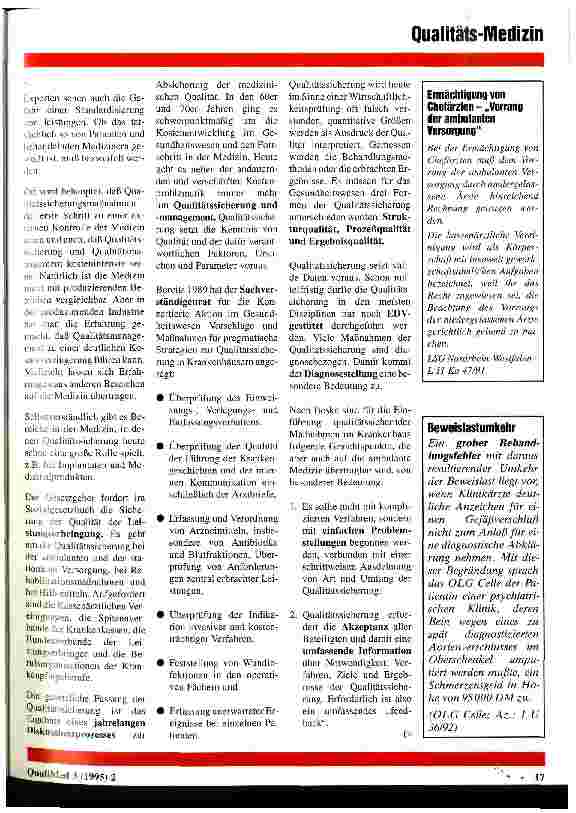 Vorschauseite 2: Qualitätssicherung - eine besondere Herausforderung