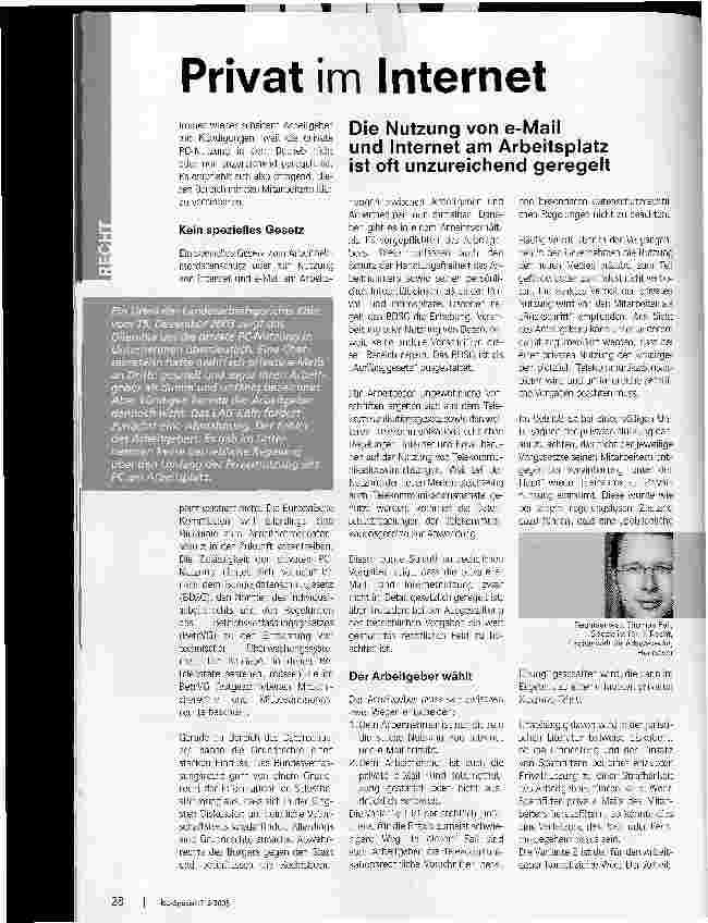 Vorschauseite 1: Privat im Internet