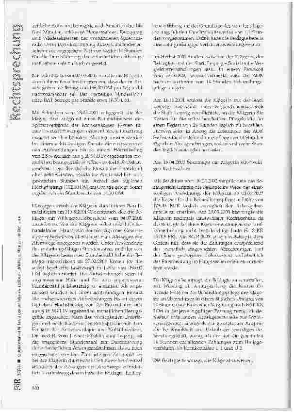 Vorschauseite 2: Kostenübernahme für Leistungen der Behandlungspflegestündliches Absaugen der Atemwege