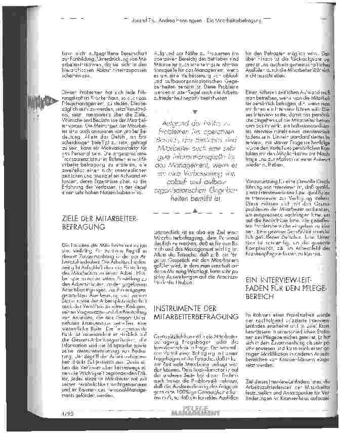 Vorschauseite 2: Die Mitarbeiterbefragung als Instrument des Personalmanagements