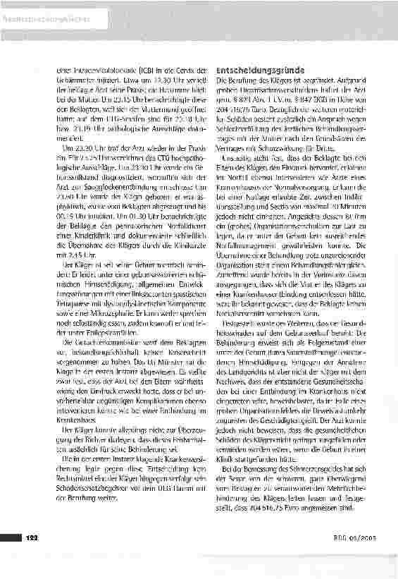 Vorschauseite 2: Organisationsverschulden wegen mangelhaften Notfall managements bei einer ambulanten Entbindung