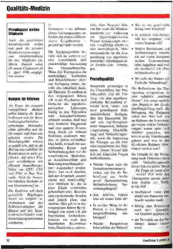 Vorschauseite 4: Chancen und Grenzen qualitätssichernder Maßnahmen in der Ergotherapie