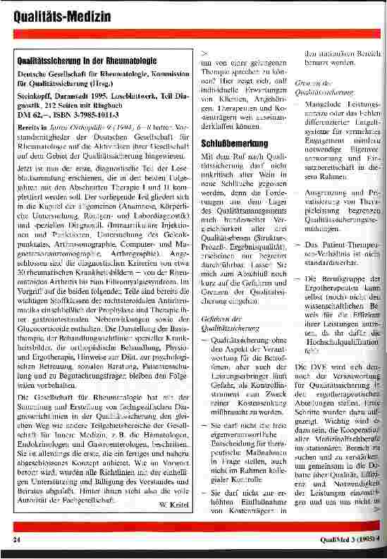 Vorschauseite 6: Chancen und Grenzen qualitätssichernder Maßnahmen in der Ergotherapie