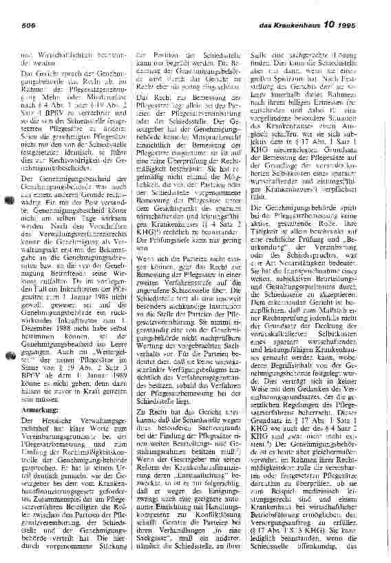 Vorschauseite 2: Beurteilungsspielraum der Schiedsstelle und Rechtmäßigkeitskontrolle der Genehmigungsbehörde bei der Pflegesatzfestsetzung
