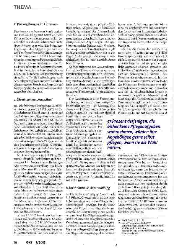 Vorschauseite 3: Vereinbarkeit von Familie, Pflege und Beruf: Die neuen gesetzlichen Regelungen als Unterstützung für Pflegebedürftige und Angehörige