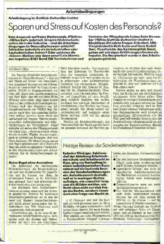 Vorschauseite 1: Sparen und Stress auf Kosten des Personals?