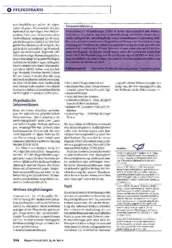 Vorschauseite 3: Unser Autorenteam stellt die evidenzbasierte Wundversorgung vor Eine interessengeleitete Therapie ist nicht die beste
