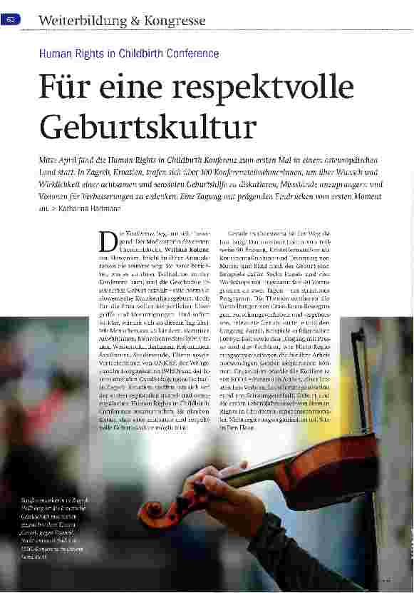 Vorschauseite 1: Für eine respektvolle Geburtskultur