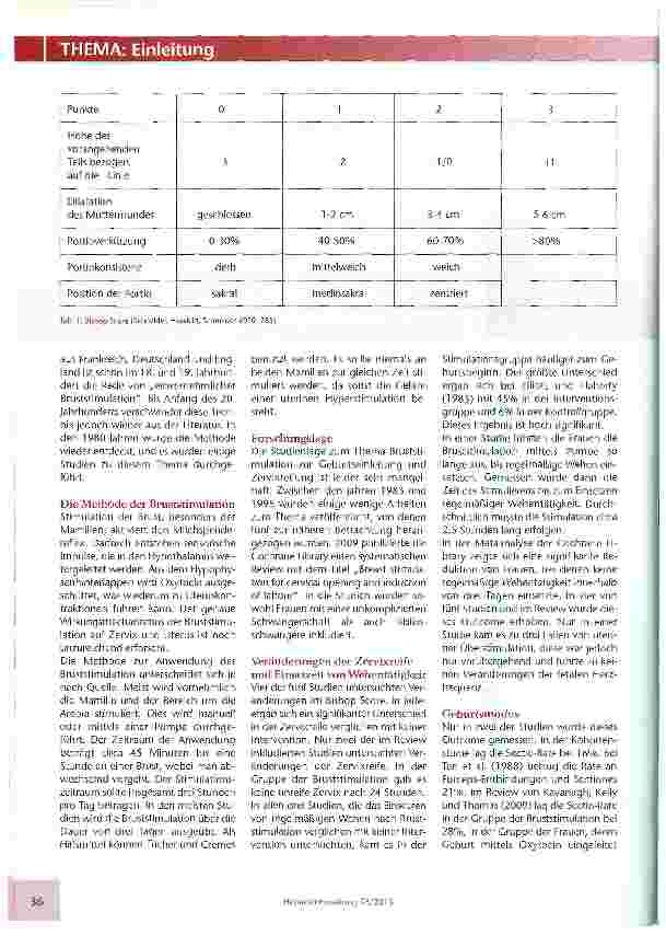 Vorschauseite 2: Bruststimulation -eine geeignete Methode zur Geburtseinleitung?