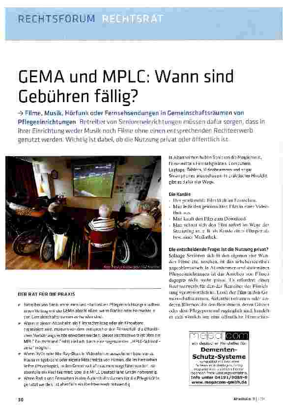 Vorschauseite 1: GEMA und MPLC: Wann sind Gebühren fällig?