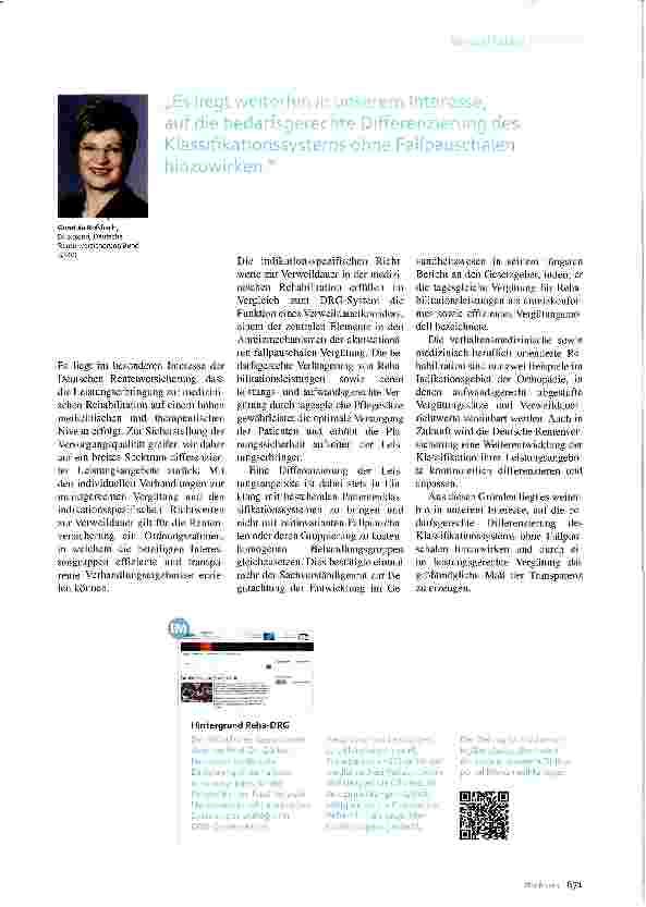 Vorschauseite 3: Pro und Contra Reha-DRG