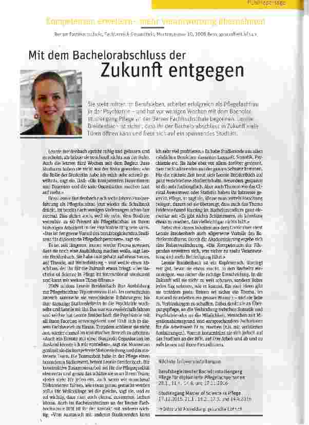 Vorschauseite 1: Mit dem Bachelorabschluss der Zukunft entgegen