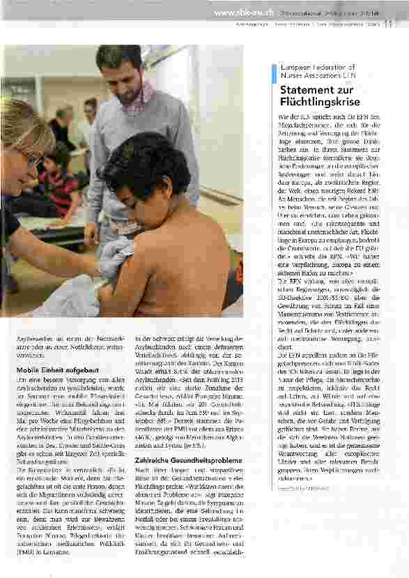 Vorschauseite 2: Pflegefachpersonen an vorderster Front
