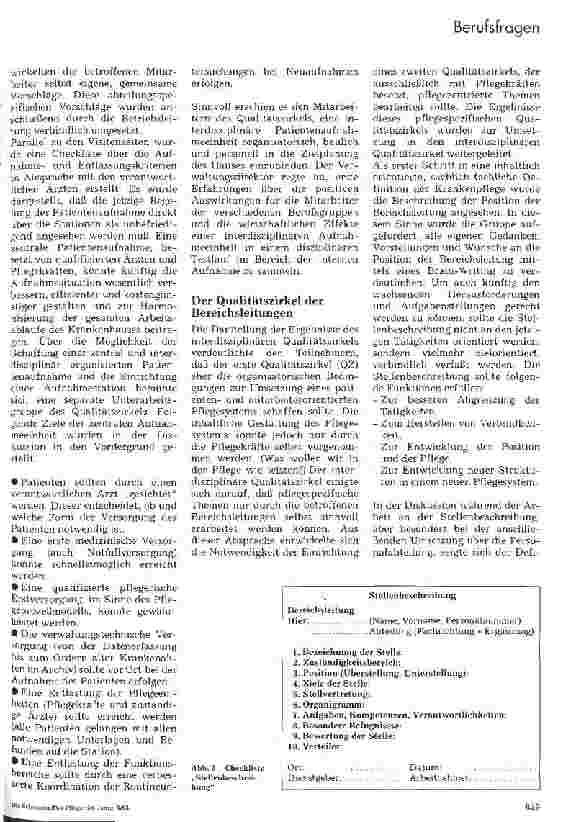 Vorschauseite 4: Neue Organisation der Pflege als Ansatz ganzheitlicher Versorgung Das Wipperfürther Modell