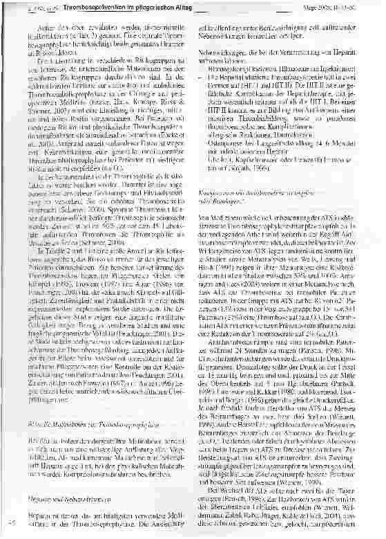 Vorschauseite 3: Thromboseprävention im pflegerischen Alltag an einer Universitätsklinik