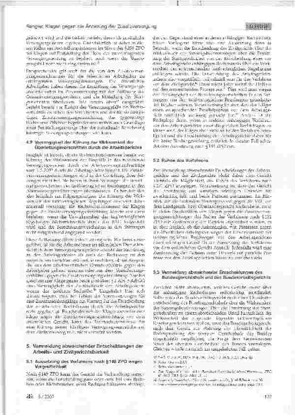 Vorschauseite 5: Klagen gegen die Änderung der Zusatzversorgung durch die Altersvorsorgetarifverträge vom 1.3.2002