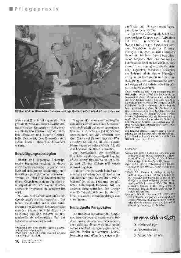 Vorschauseite 3: Die Lebensqualität älterer Menschen wird unterschätzt