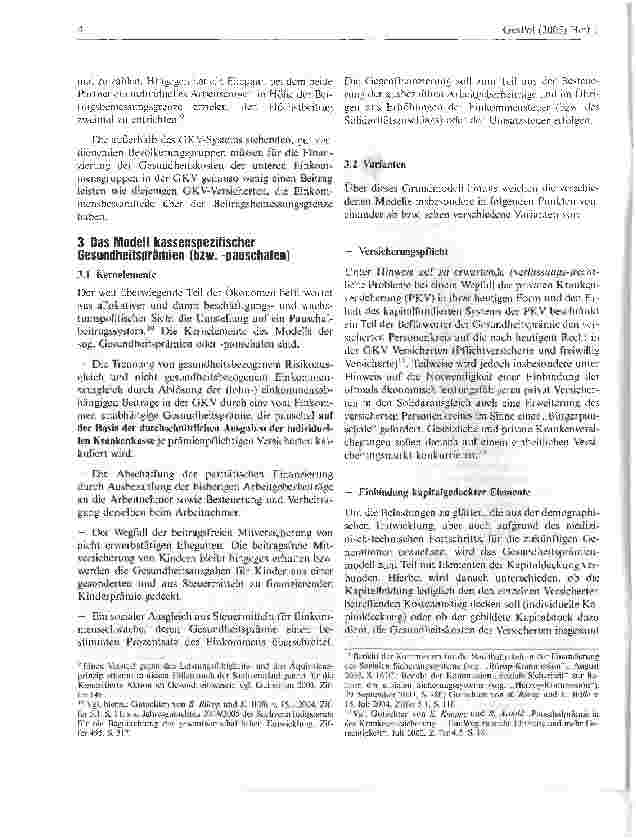 Vorschauseite 4: Das CDU/CSU-Modell einer Solidarischen Gesundheitsprämie