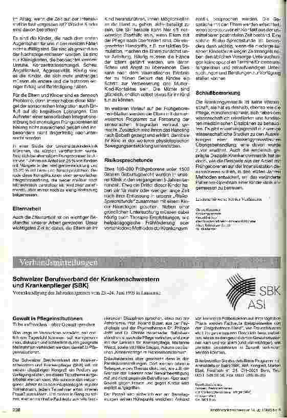 Vorschauseite 5: 1000 Gramm Geburtsgewicht - was bedeutet da Krankengymnastik?