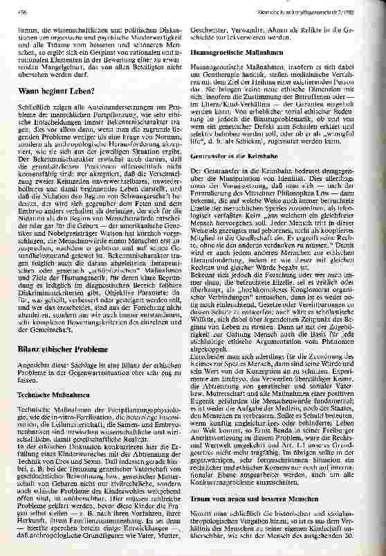 Vorschauseite 2: Ethische Aspekte der Fortpflanzungsmedizin
