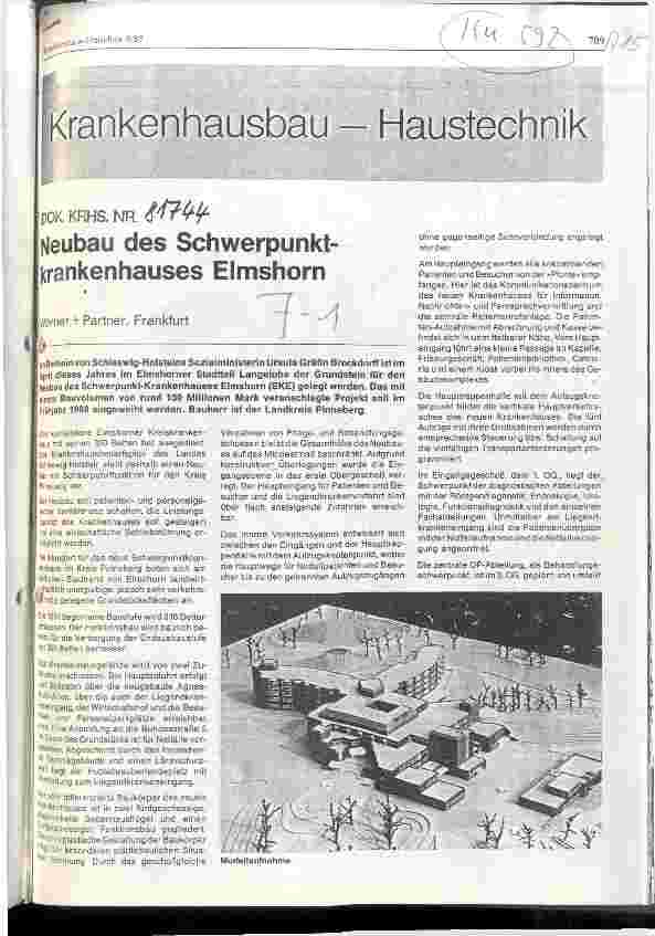 Vorschauseite 1: Neubau des Schwerpunktkrankenhauses Elmshorn