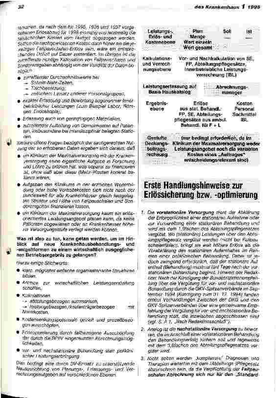 Vorschauseite 4: Zur Umsetzung der BPflV 95: Bericht aus dem Klinikum der Philipps-Universität Marburg