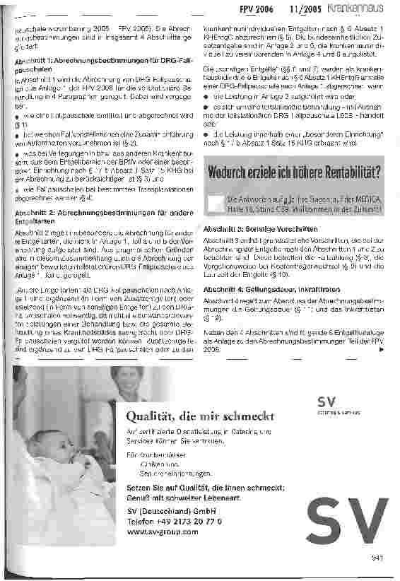 Vorschauseite 2: Abrechnung nach der FPY 2006