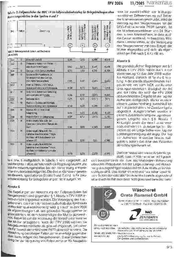 Vorschauseite 4: Abrechnung nach der FPY 2006